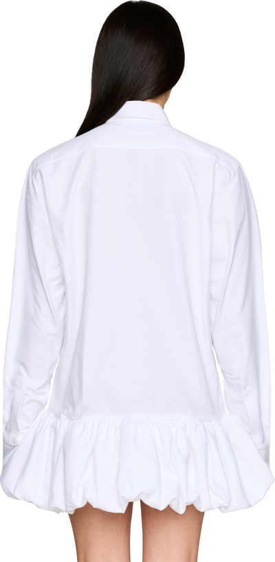 Coperni Gathered Hem Shirt Mini Dress