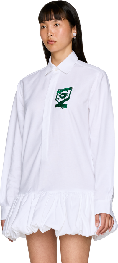 Coperni Gathered Hem Shirt Mini Dress