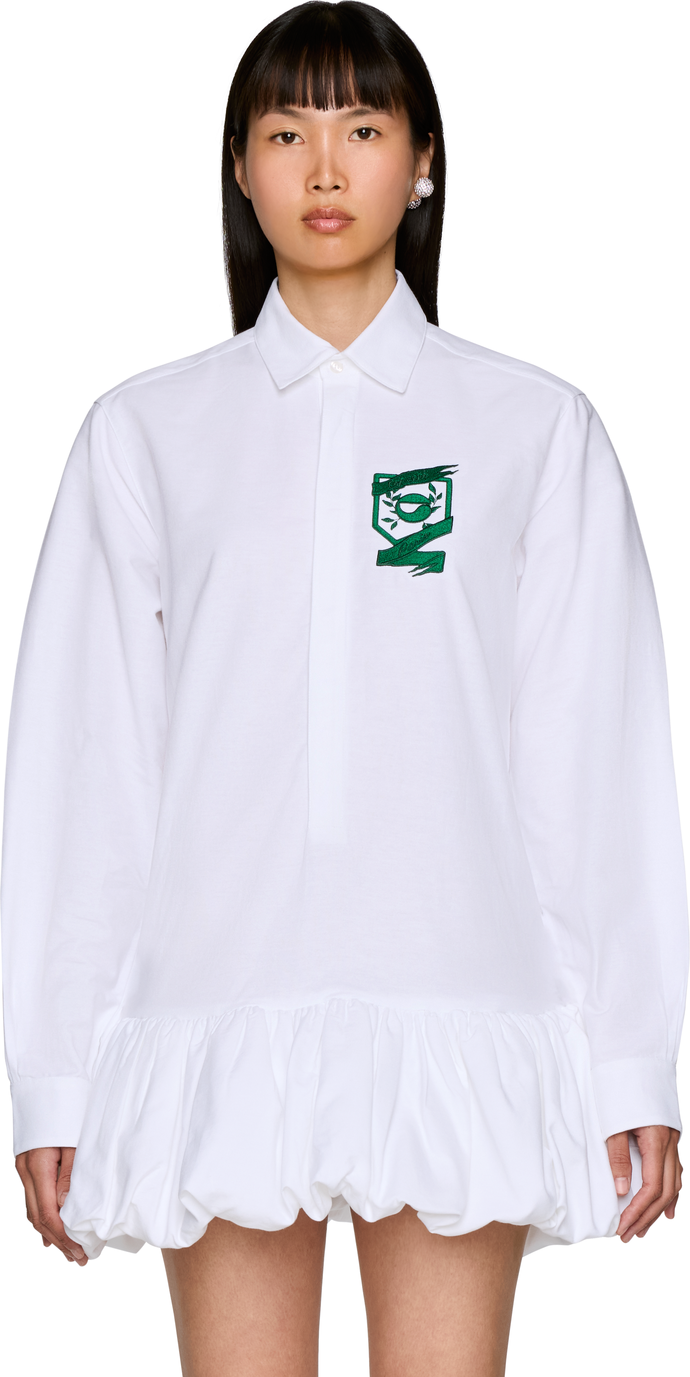 Picture of Gathered Hem Shirt Mini Dress