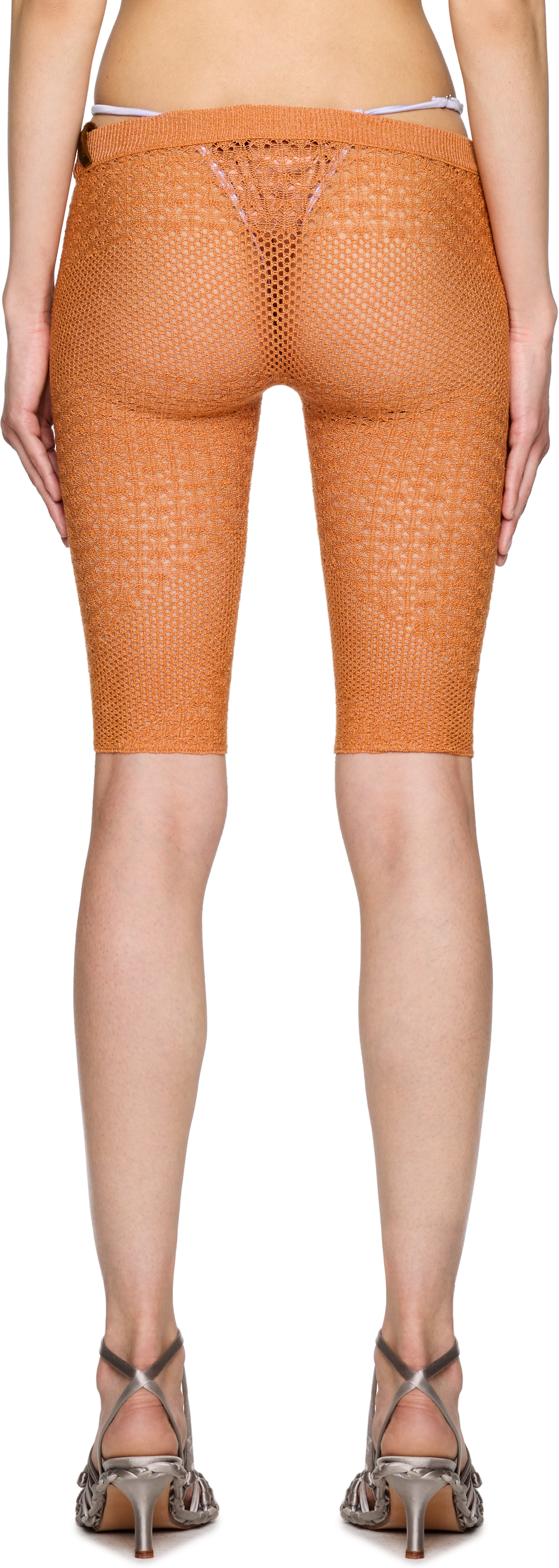 Isa Boulder Lace Trimmed Biker Shorts