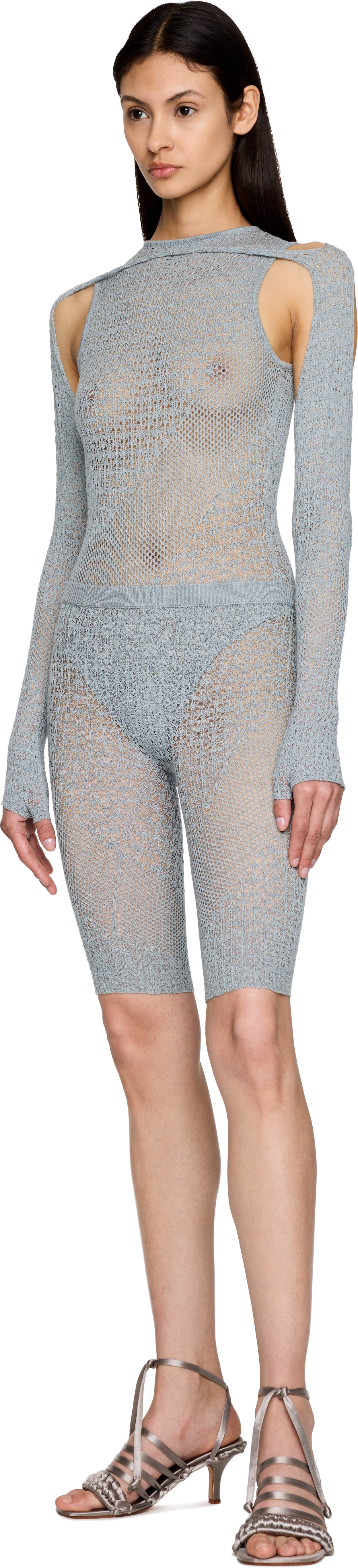 Isa Boulder Lace Trimmed Biker Shorts