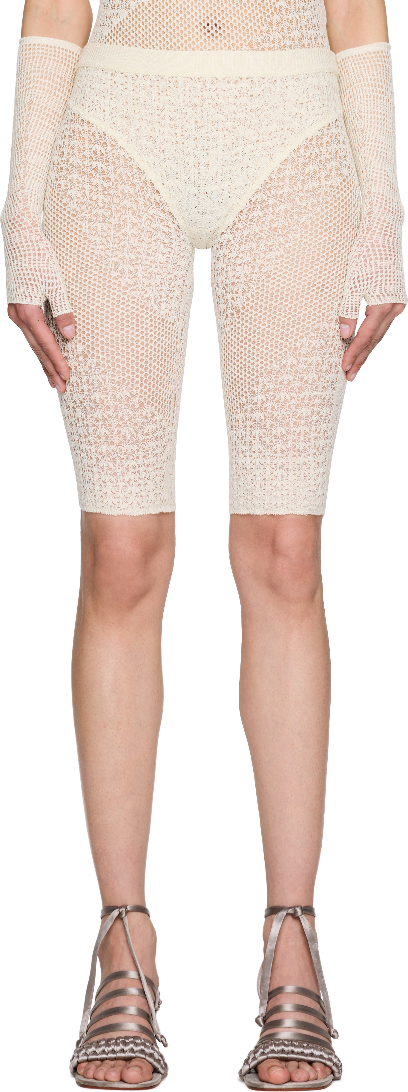 Picture of Lace Trimmed Biker Shorts