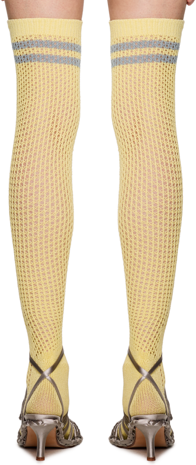 Isa Boulder High Knee Striped Crochet Socks