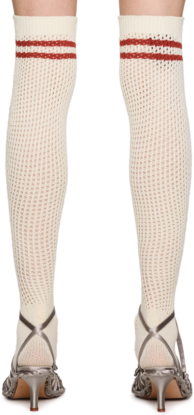 Isa Boulder High Knee Striped Crochet Socks
