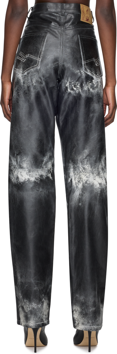 Martine Rose Open Fly Leather Jeans