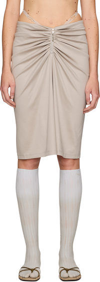 Picture of G-String Ruched Combo Zip Midi Skirt