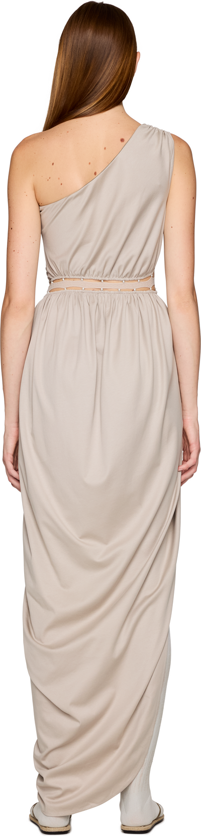 Rui One-Shoulder Ruched Combo Maxi Dress