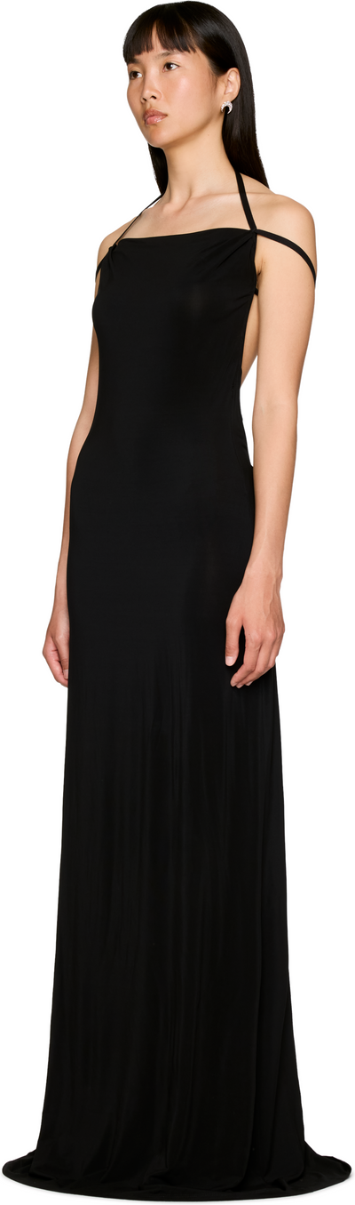 Marine Serre Draped Jersey Thong Maxi Dress