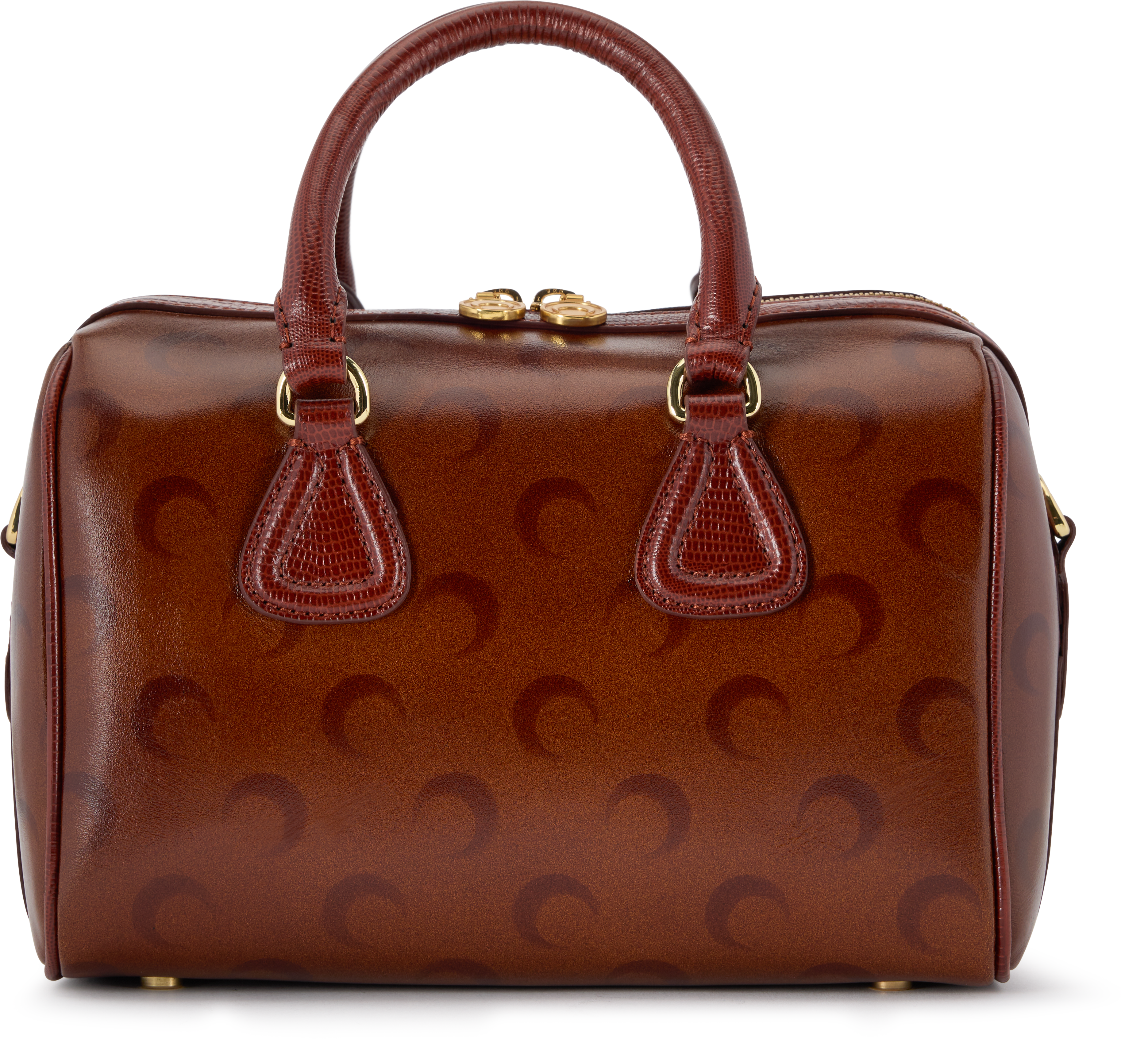 Marine Serre Moon Airbrushed Leather Strike Crossbody Bag