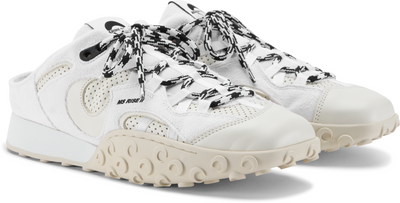 Marine Serre Suede Leather MS Rise Tyko Mules