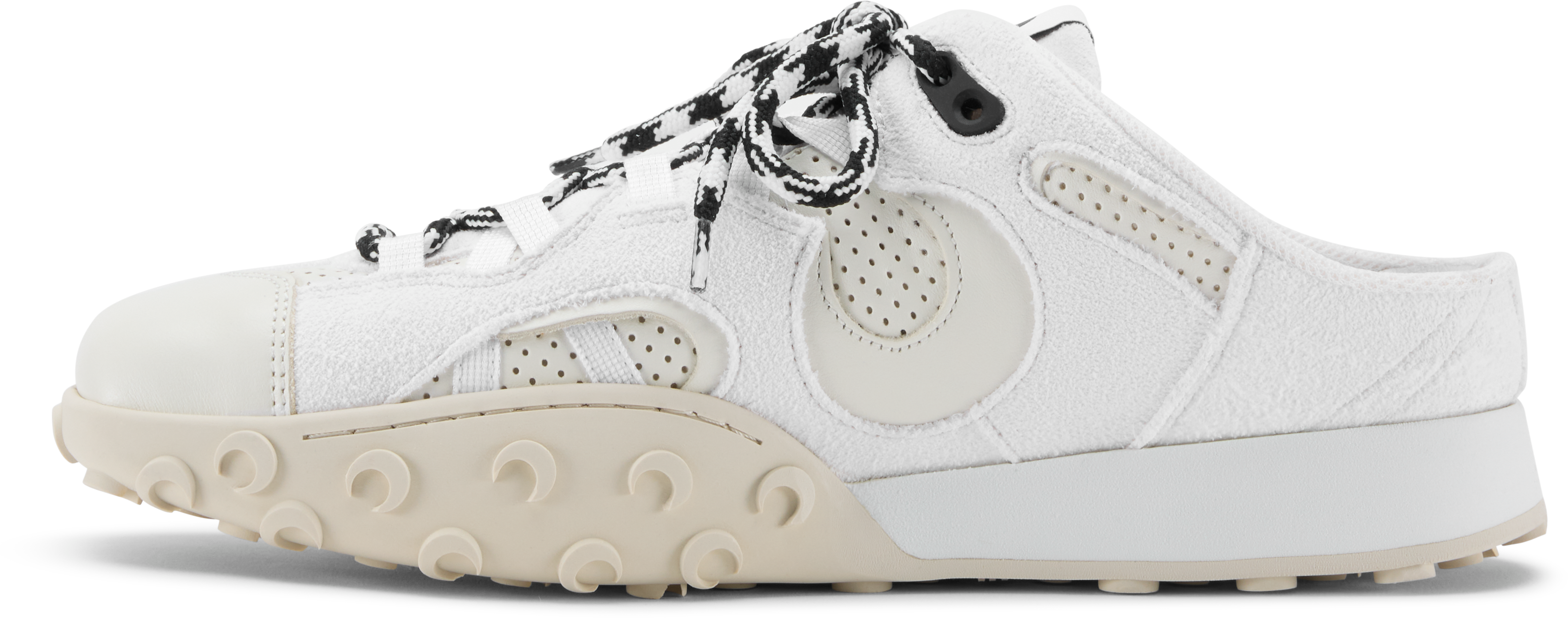 Marine Serre Suede Leather MS Rise Tyko Mules