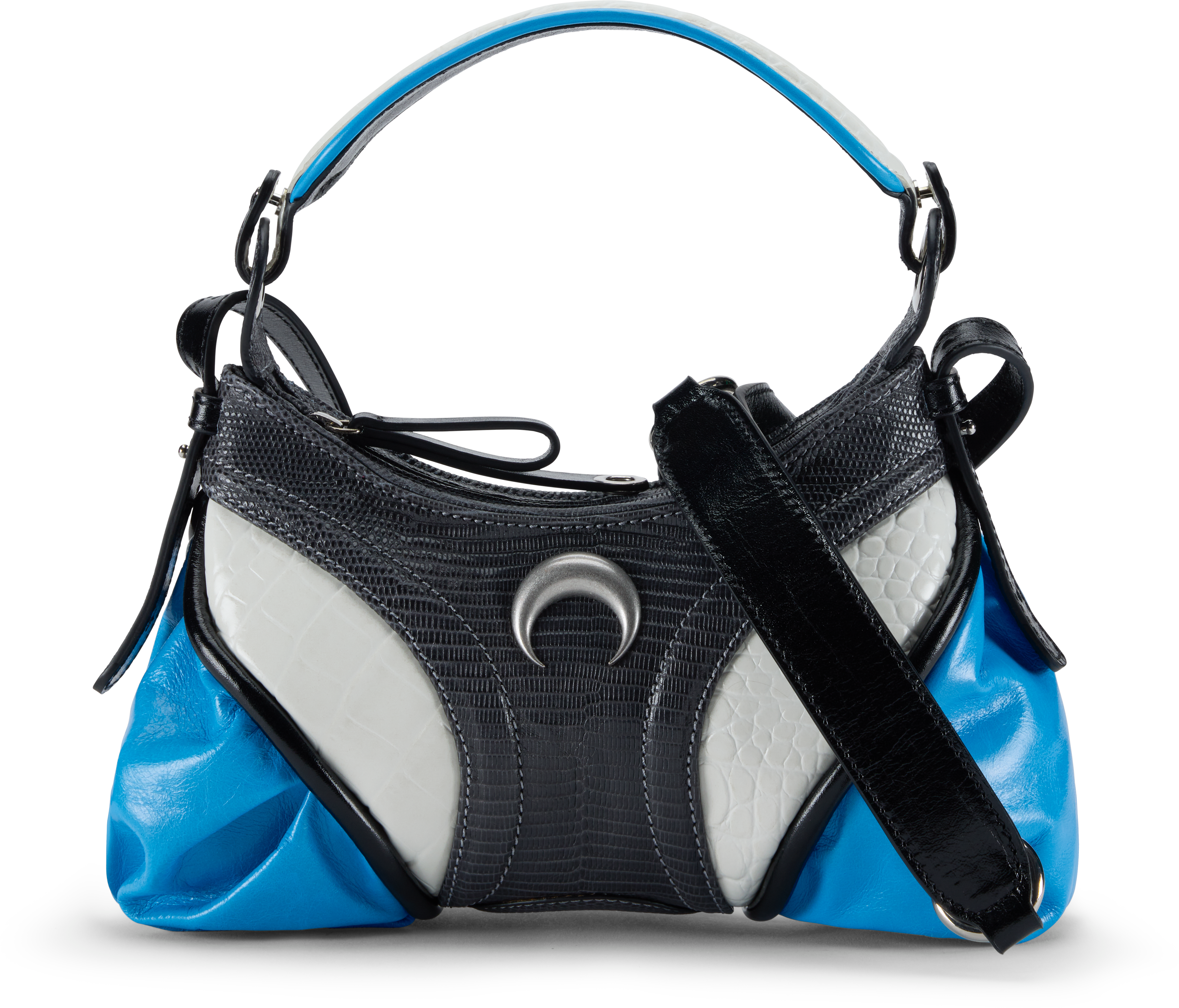 Marine Serre Lizard Printed Leather Futura Mini Handbag