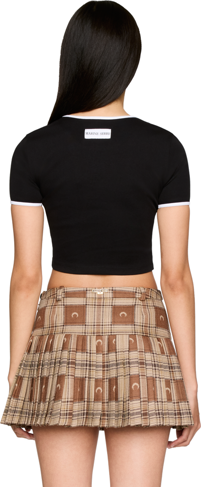 Marine Serre Moon Logo Jersey Cropped Top