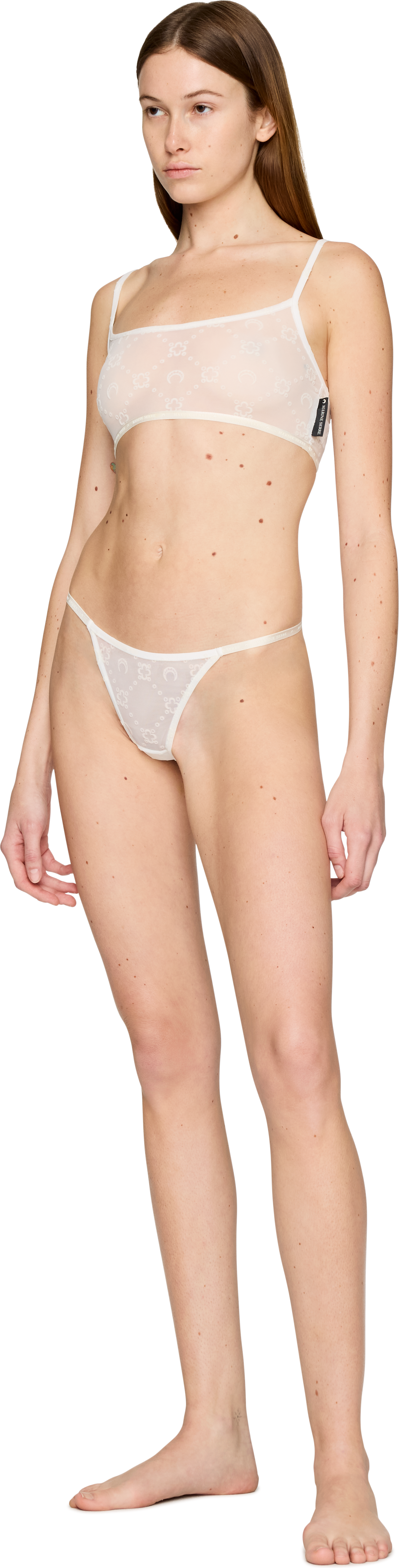 Marine Serre Recycled Mesh Flock Thong