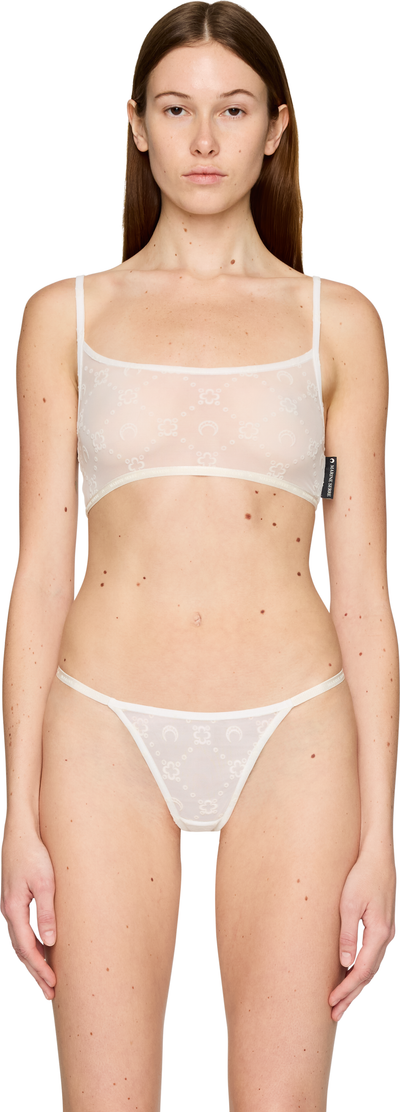 Marine Serre Recycled Mesh Flock Bralette
