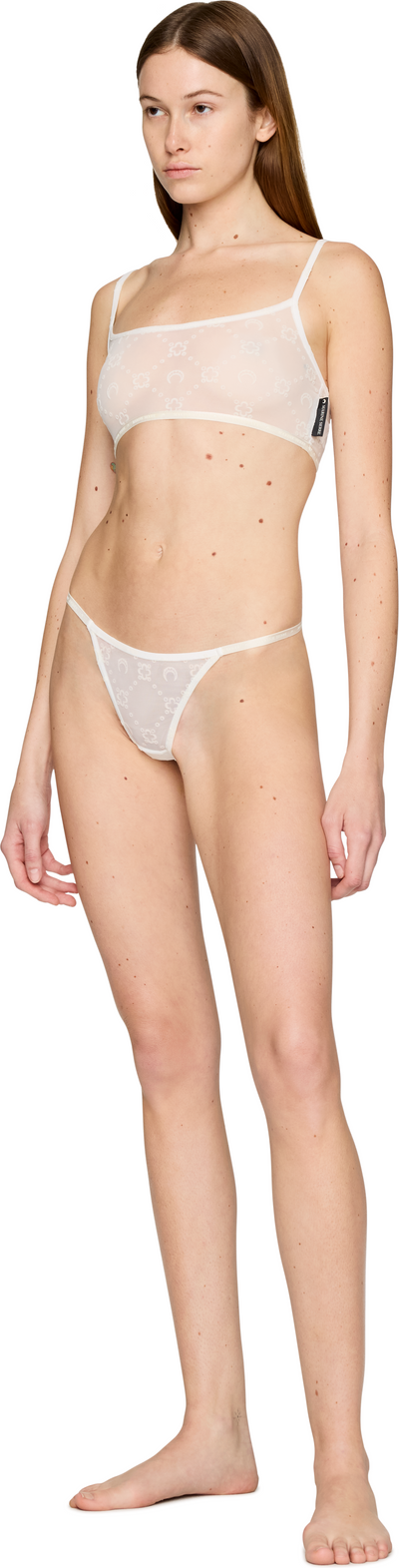 Marine Serre Recycled Mesh Flock Bralette