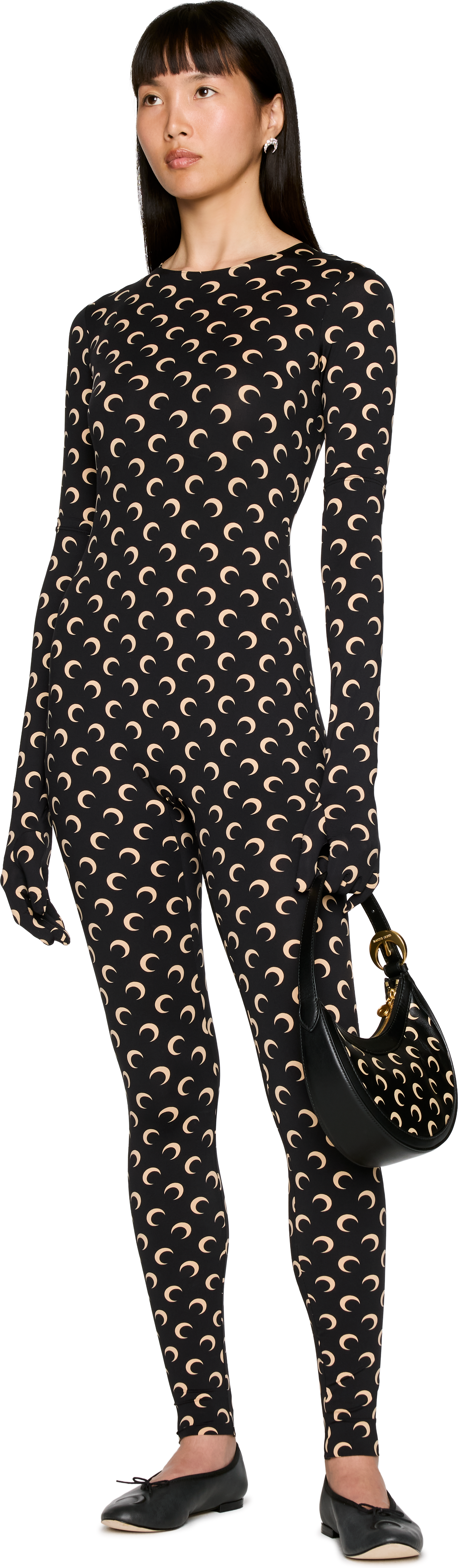 Marine Serre Regenerated All Over Moon Gloves