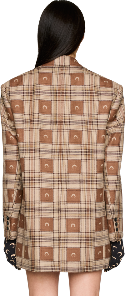 Marine Serre Moon Checks Jacquard Boxy Jacket