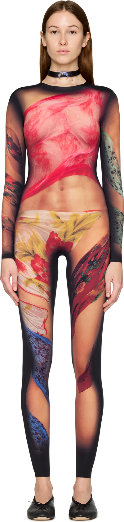 Marine Serre Recycled Draped Statue Jersey Catsuit