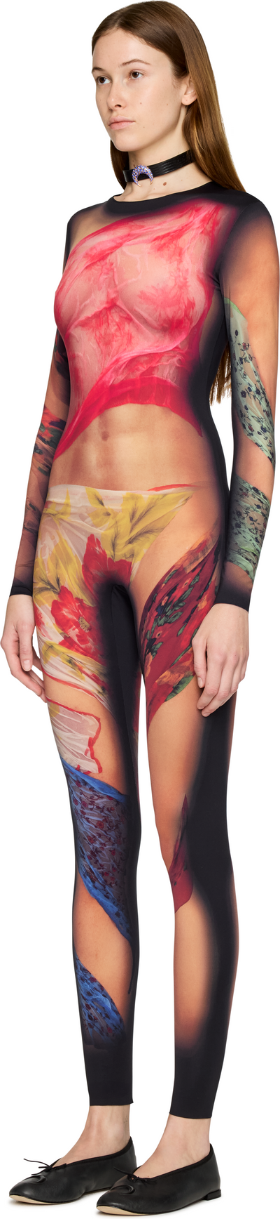 Marine Serre Recycled Draped Statue Jersey Catsuit