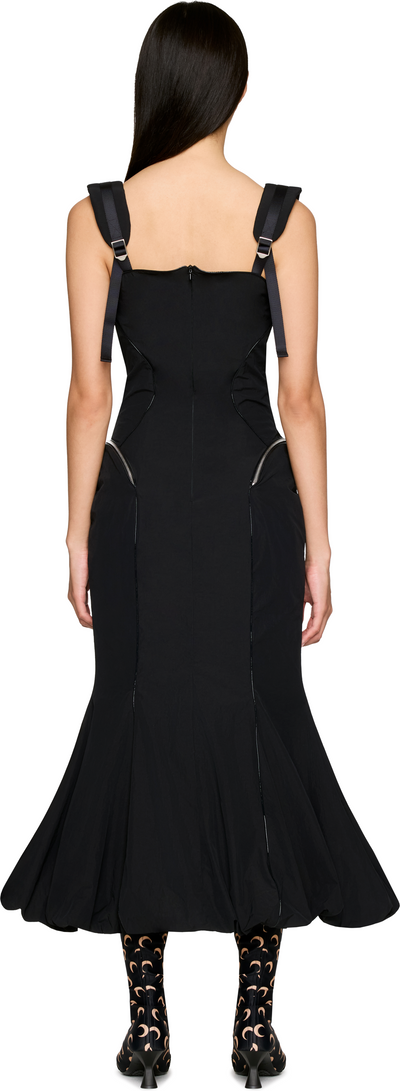 Marine Serre Recycled Nylon Bustier Midi Dress