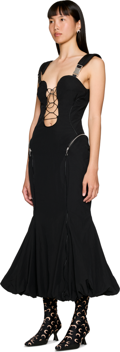 Marine Serre Recycled Nylon Bustier Midi Dress