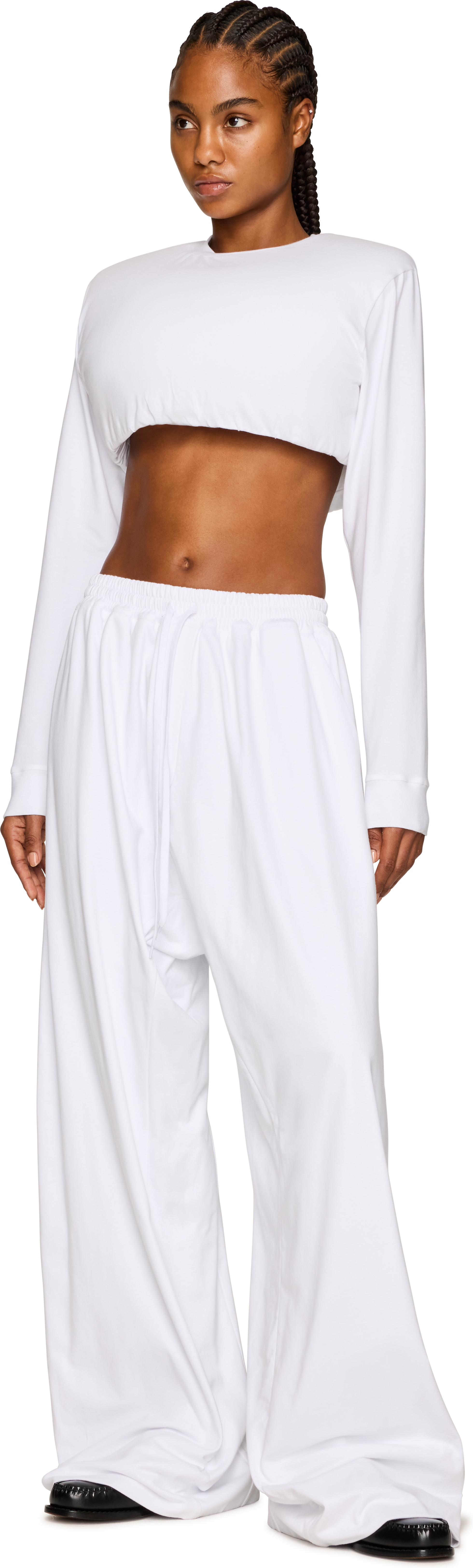 Duran Lantink Padded Jersey Cropped Top