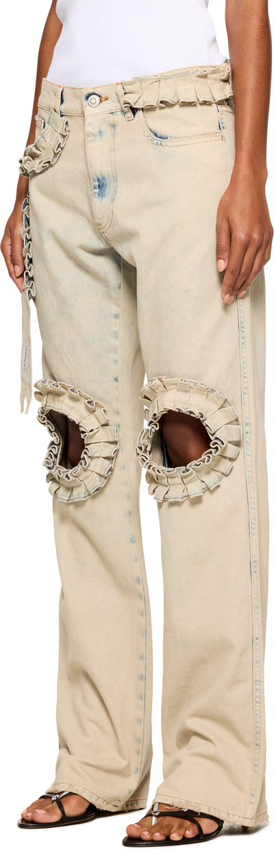 Coperni Ruffled Boyfriend Jeans