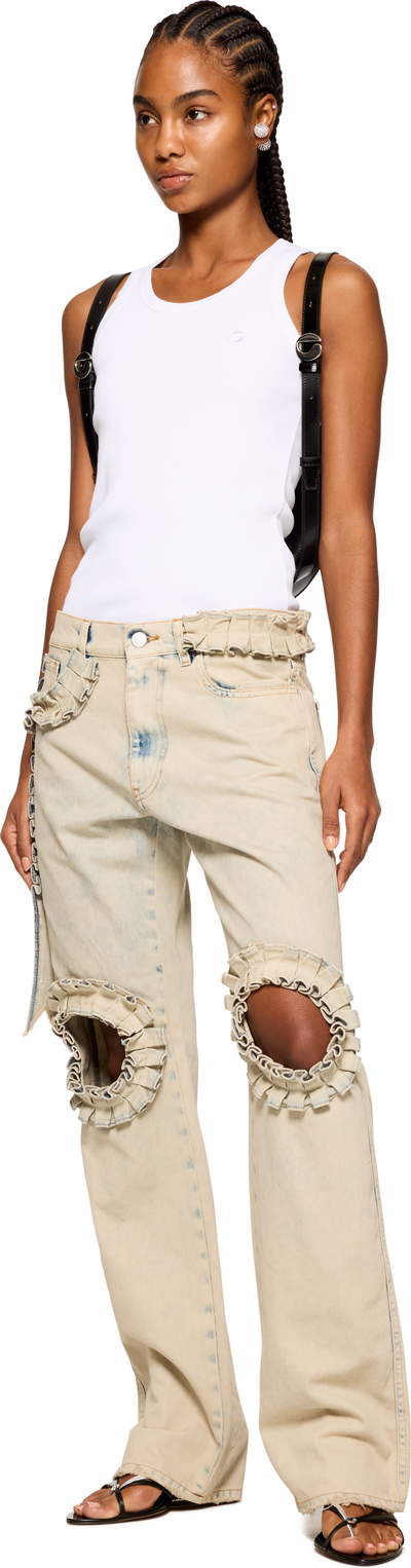 Coperni Ruffled Boyfriend Jeans