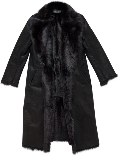 Gucci By Tom Ford Faux Fur Trench Coat