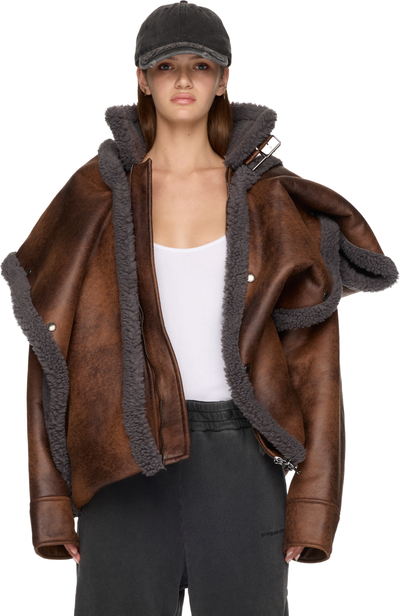 Y/Project Snap Off Panel Hood Aviator Jacket