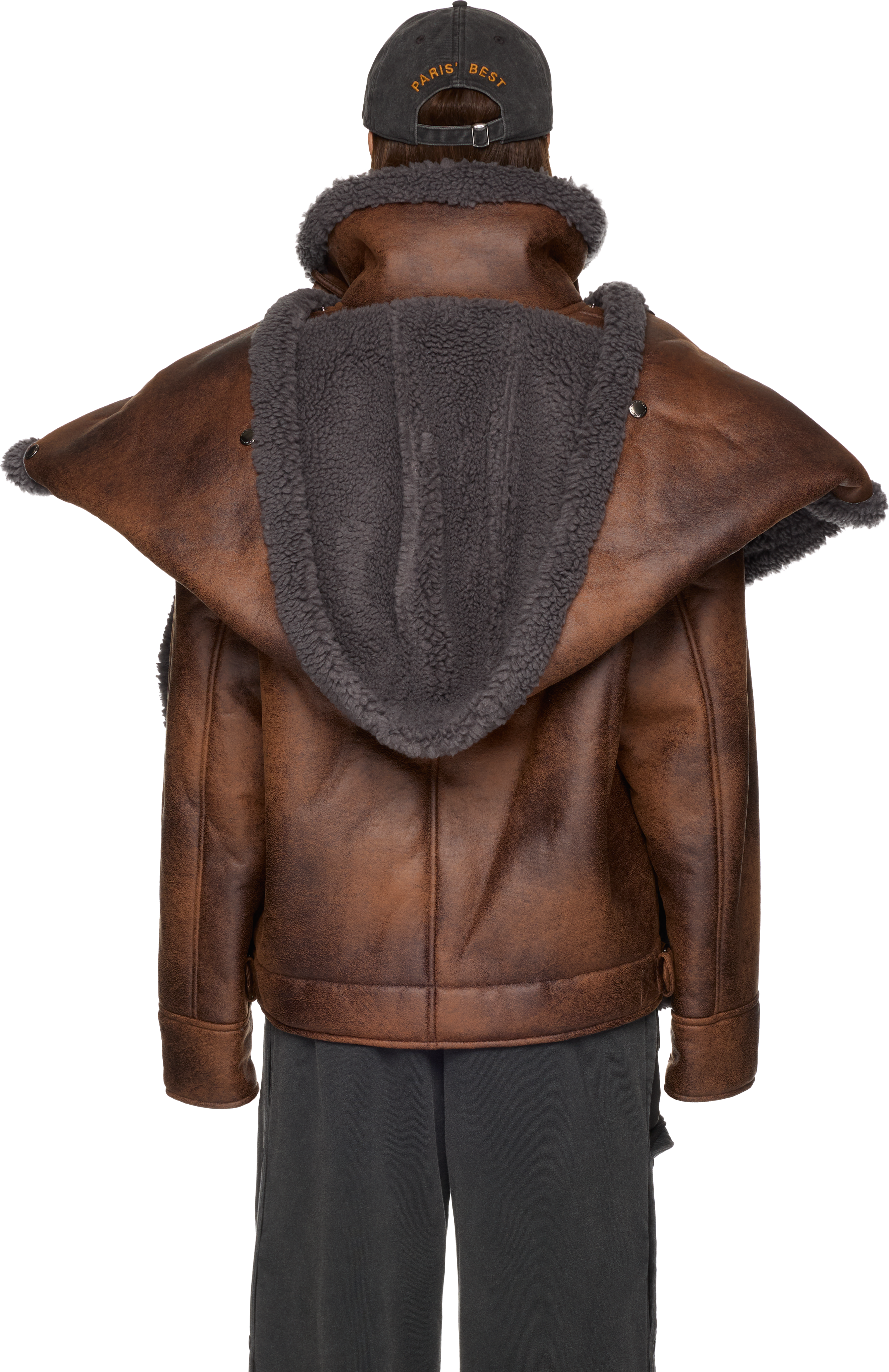 Y/Project Snap Off Panel Hood Aviator Jacket