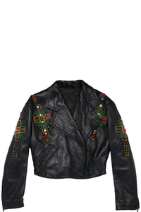 Picture of Byzantine Embellished Leather Jacket