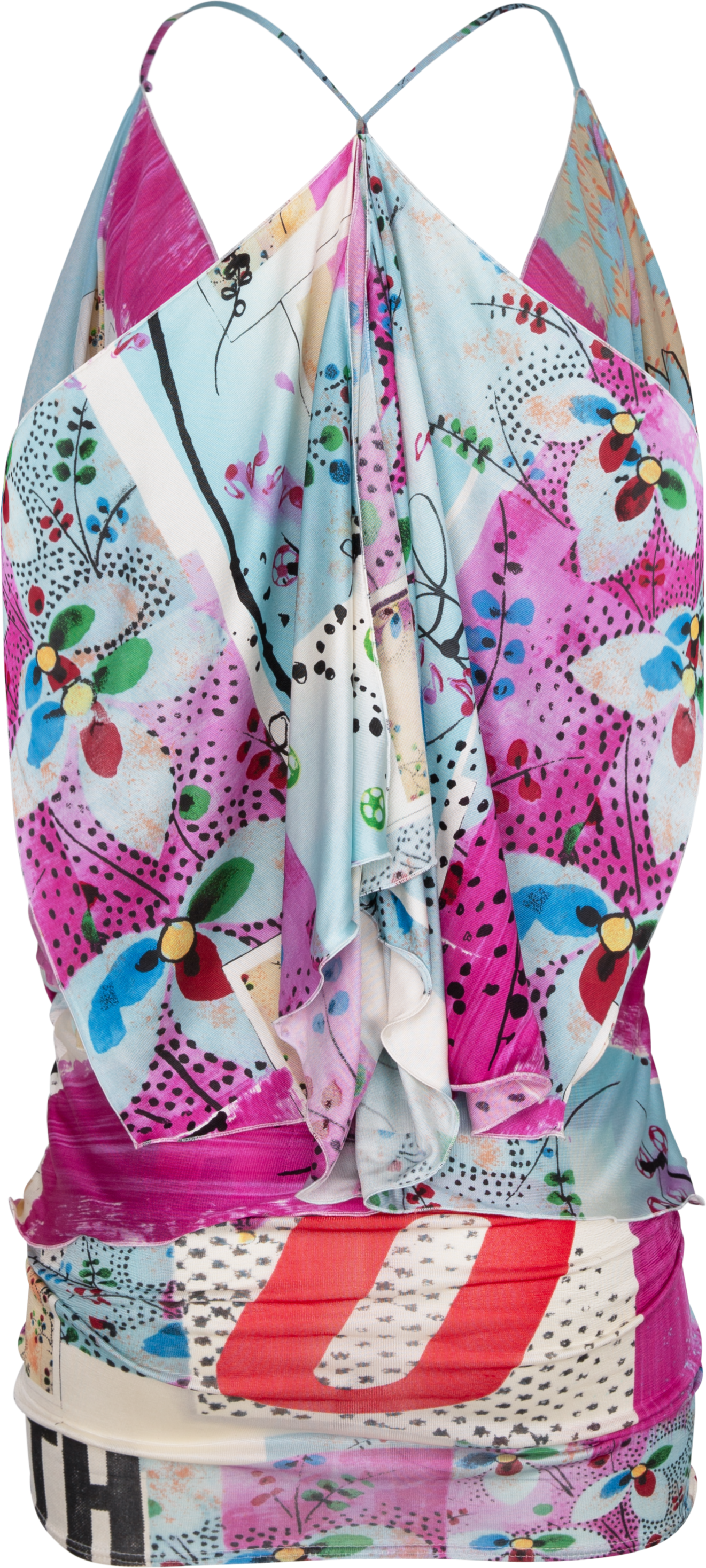 Christian Dior Printed Logo Graffiti Dress