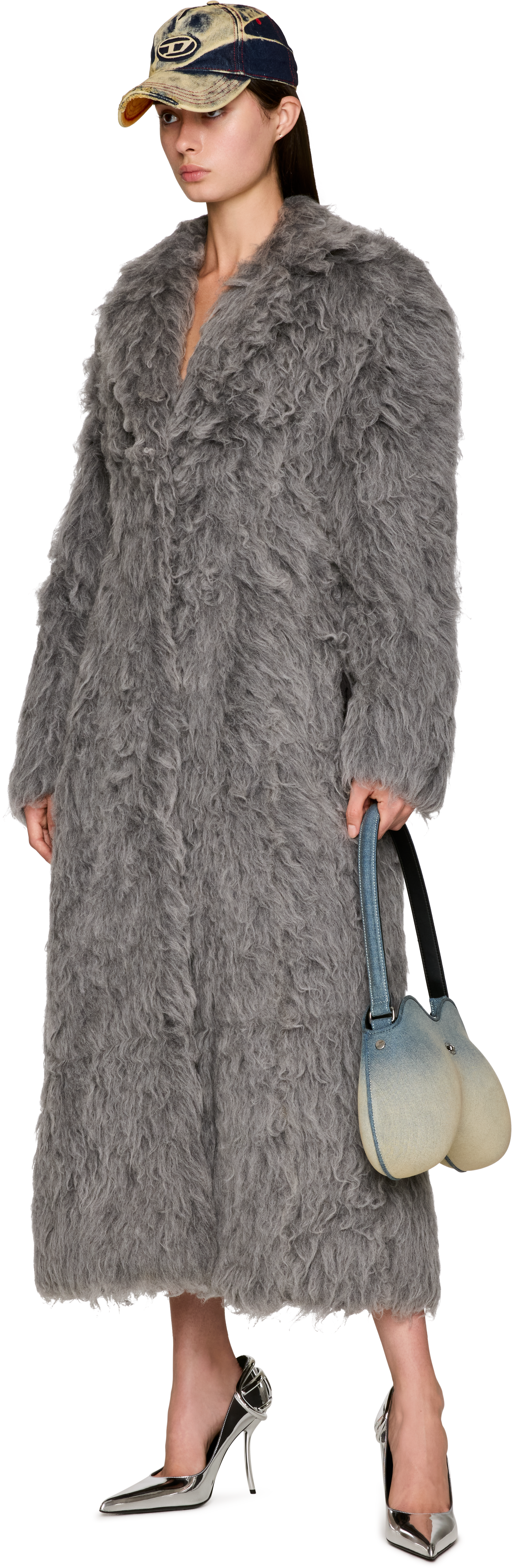 Diesel W-Glamo-R1 Faux-Fur Coat