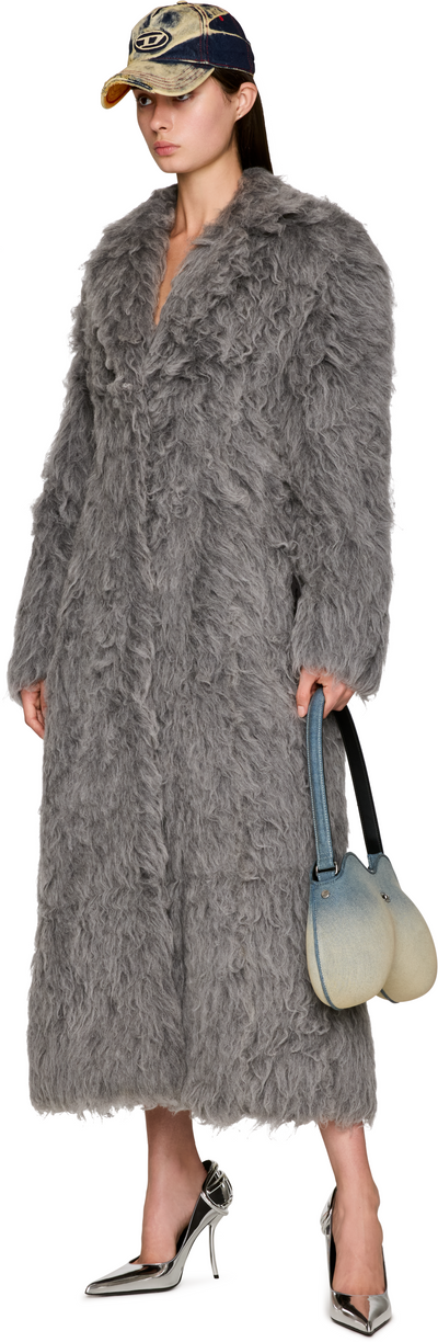 Diesel W-Glamo-R1 Faux-Fur Coat