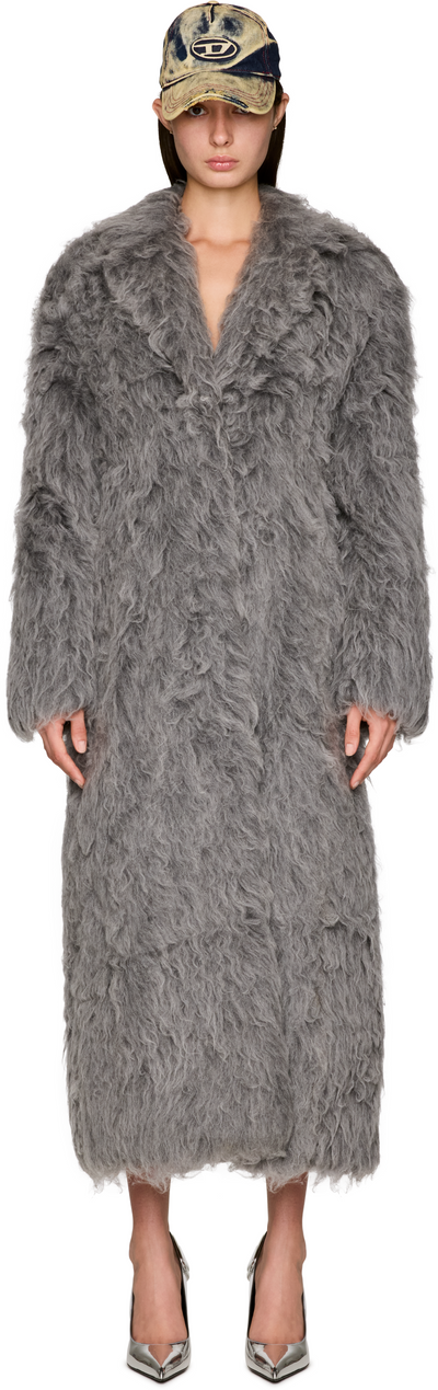 Diesel W-Glamo-R1 Faux-Fur Coat