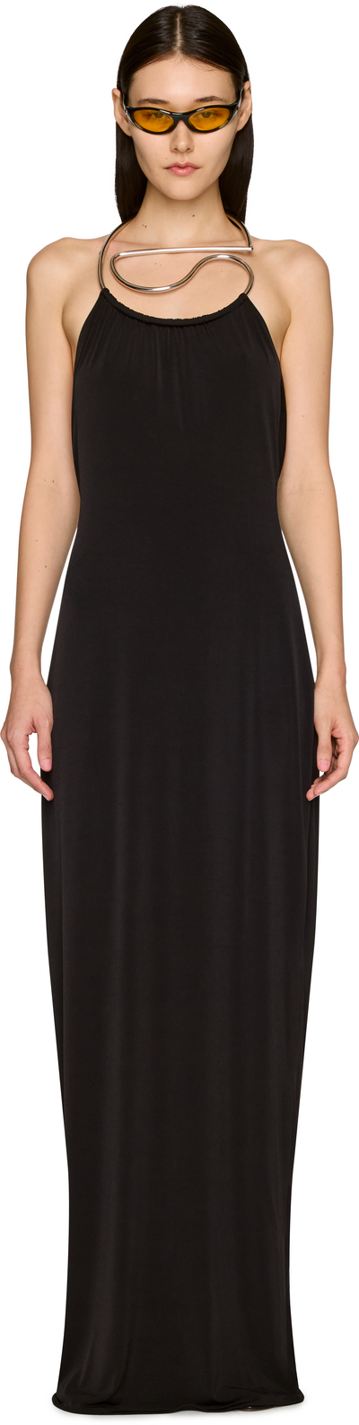 Coperni Logo Necklace Maxi Dress
