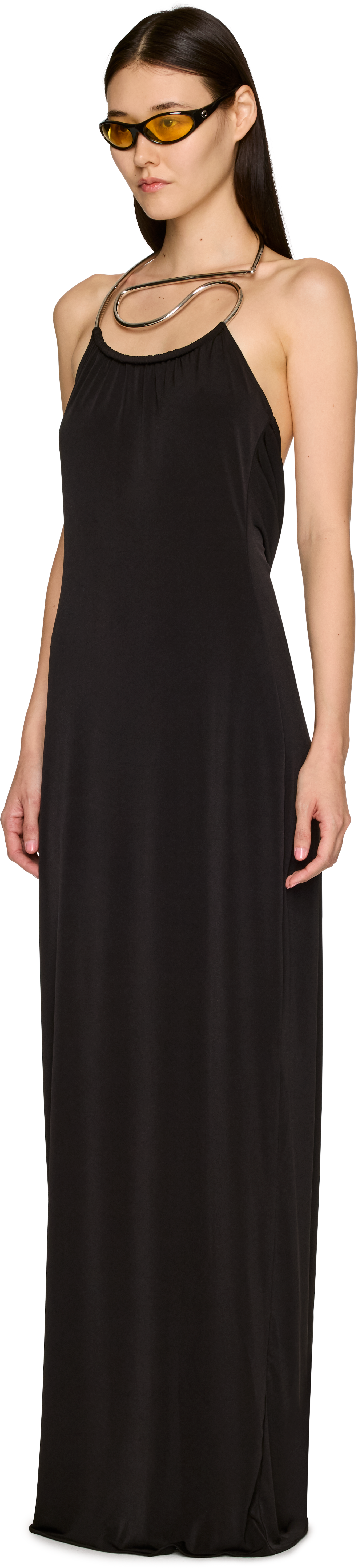 Coperni Logo Necklace Maxi Dress