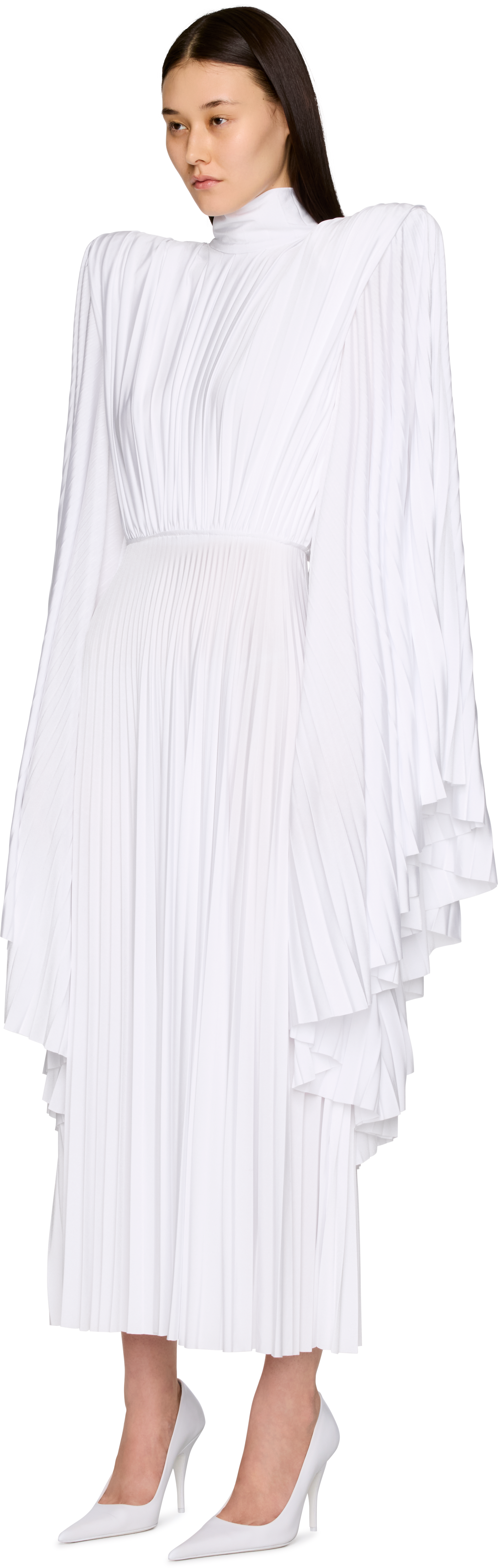 VETEMENTS Tight Shoulder Plisse Maxi Dress