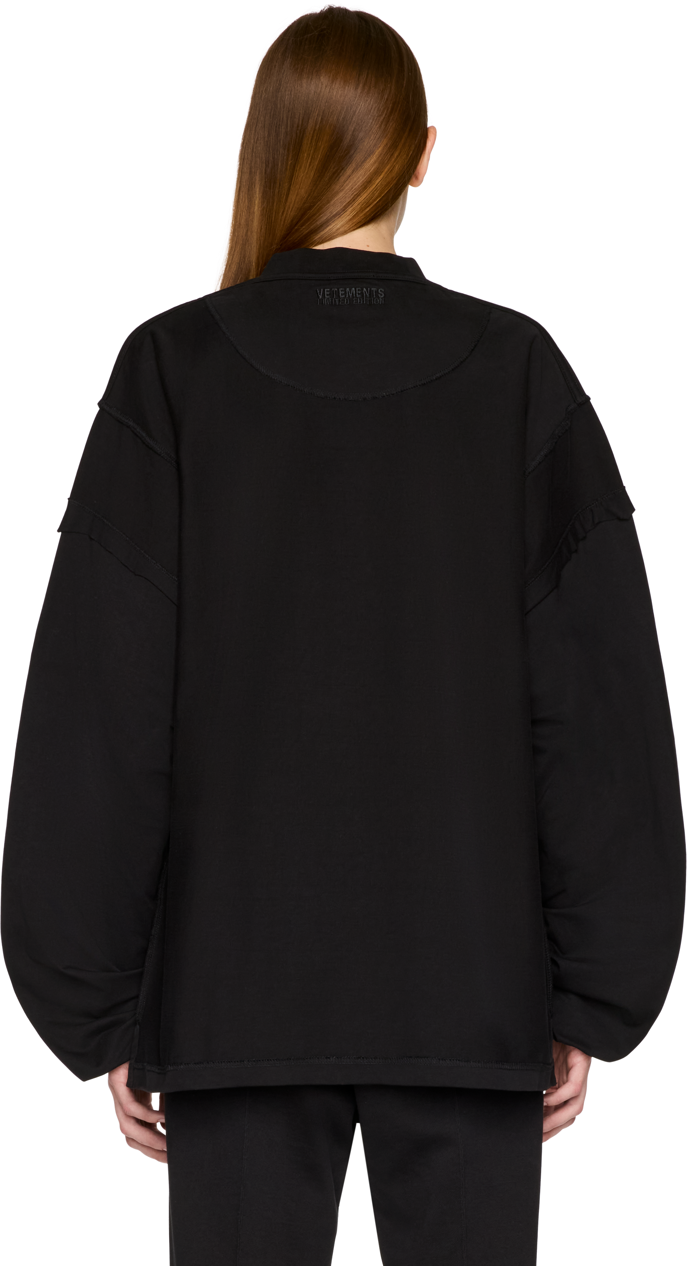 VETEMENTS Shut Down' Embroidered Reworked Longsleeve T-Shirt