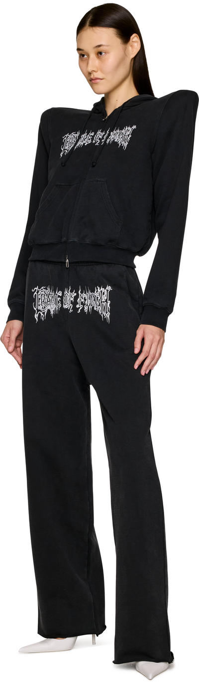 VETEMENTS Cradle of Filth Logo Extreme Shoulder Zip-Up Hoodie