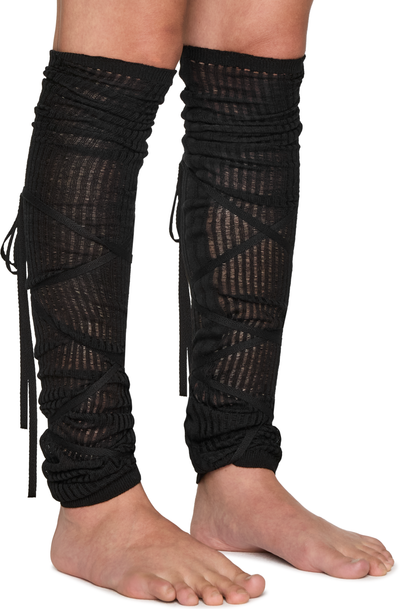 Ann Demeulemeester Adel Open Rib Leg Warmers