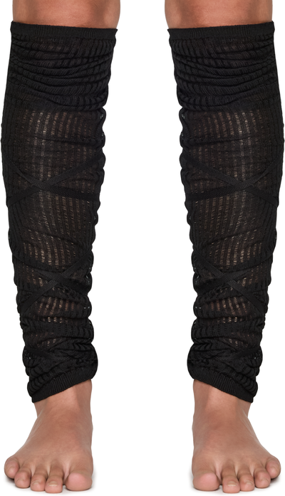 Ann Demeulemeester Adel Open Rib Leg Warmers