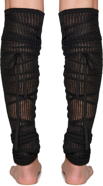 Ann Demeulemeester Adel Open Rib Leg Warmers