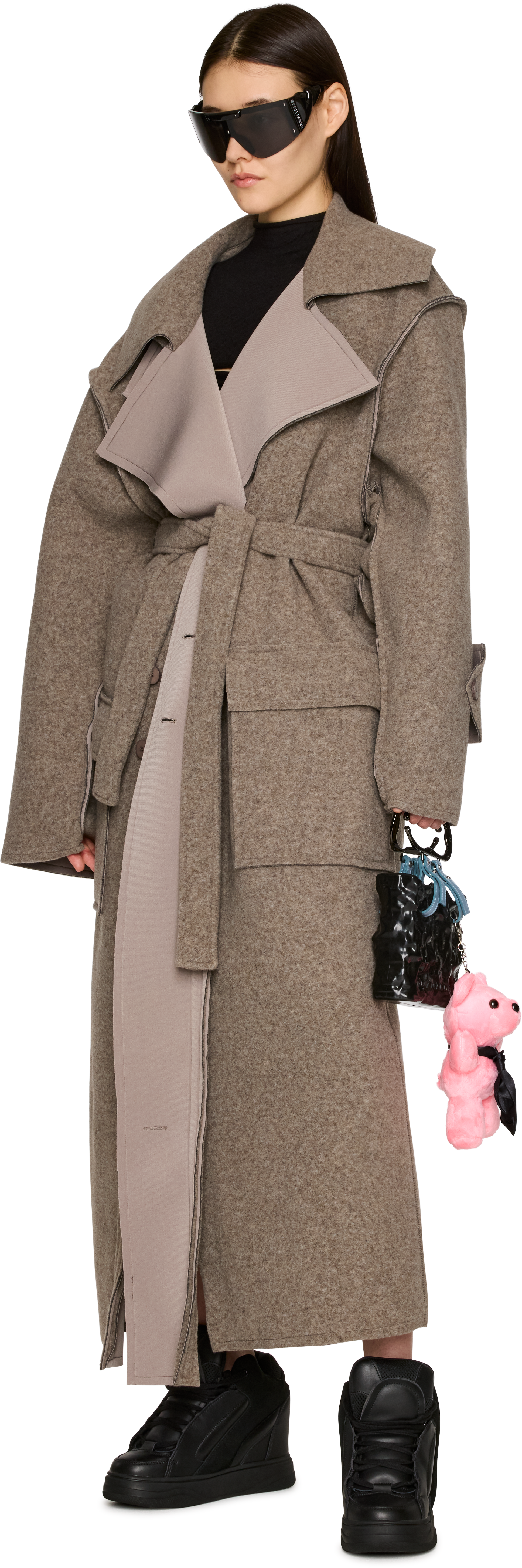 Ottolinger Scuba Oversized Split Trench Coat