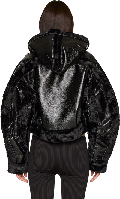 Ottolinger Fitted Multiline Shearling Jacket