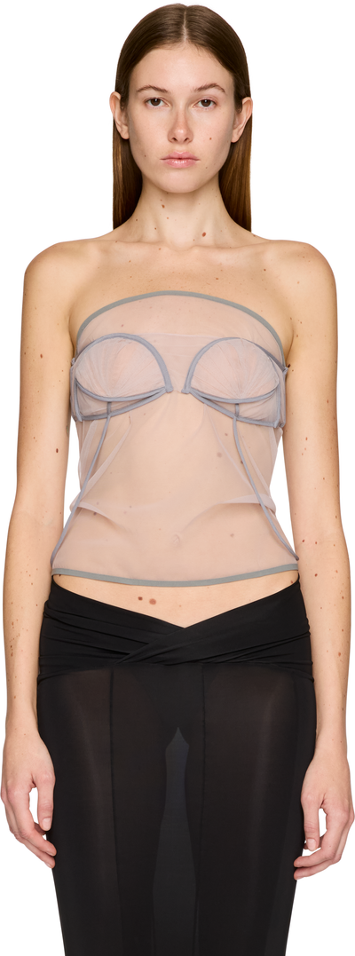 Nensi Dojaka Upside Down Pleated Bra Top