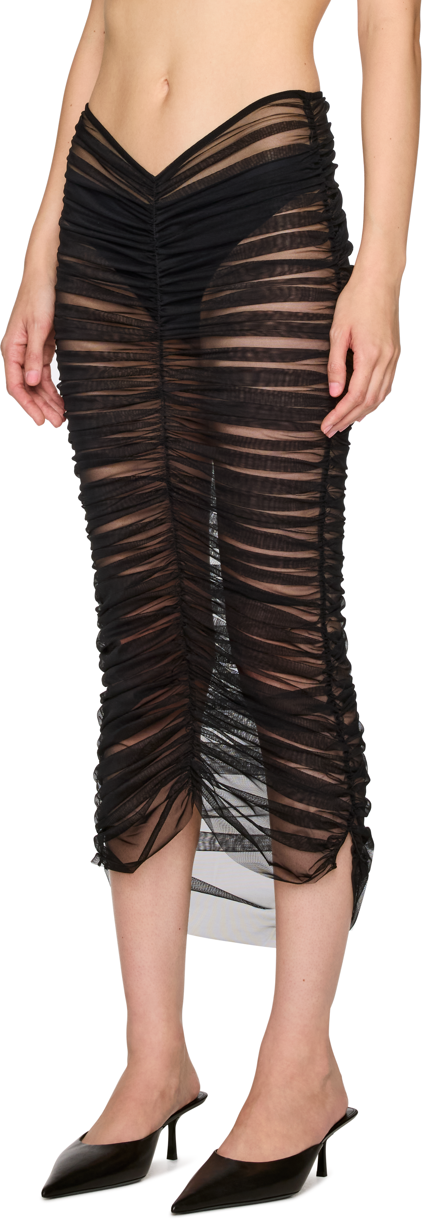 Nensi Dojaka Ruched Midi Skirt