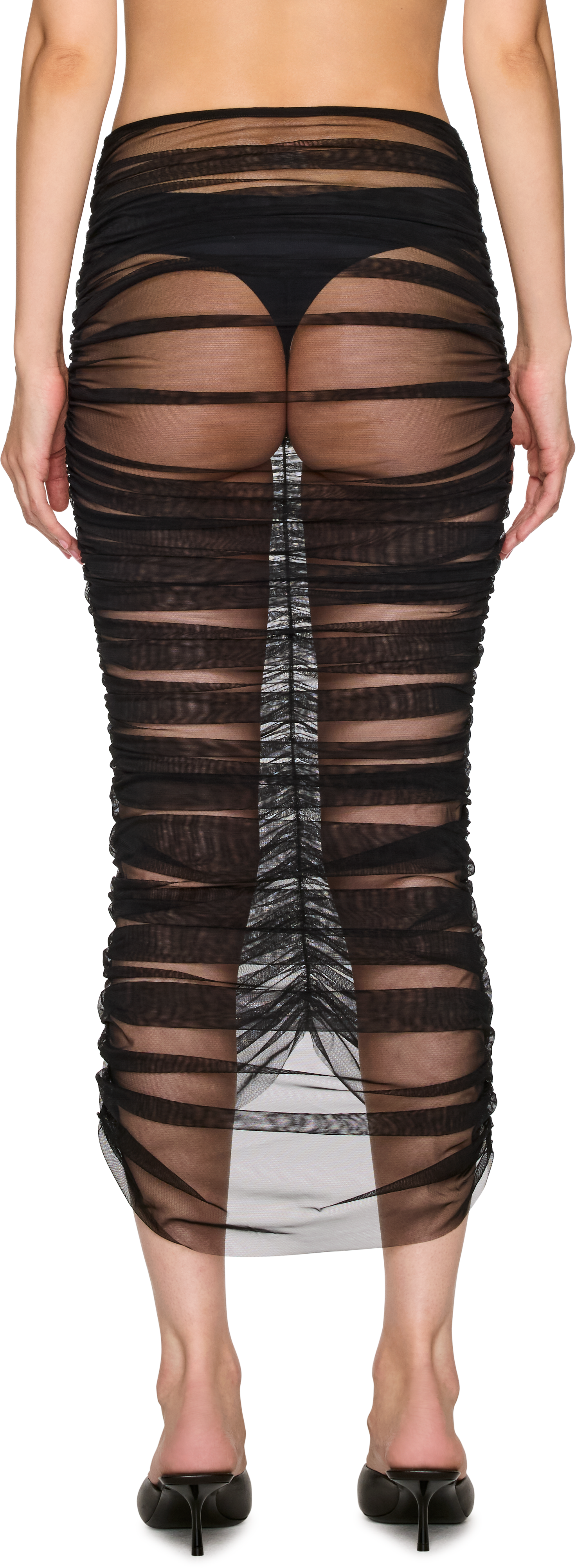 Nensi Dojaka Ruched Midi Skirt